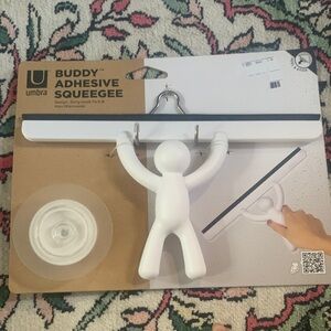 Umbra Buddy Squeegee with Suction Cup in White